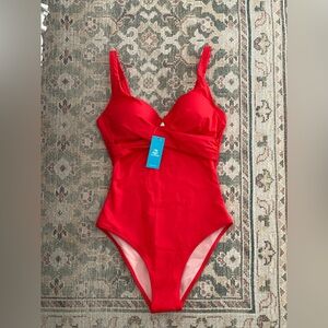 Cupshe Vibrant Red Women's One Piece Swimsuit